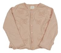 Broskvový propínací sver s motýly Next 