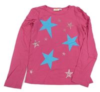 Tmavorůžové triko s hvězdičkami Kids 