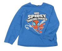 Modré tričko so Spider-manem Marvel