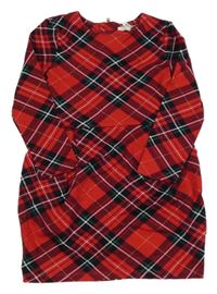 Červeno-čierne kockované šaty H&M