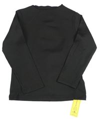 Nové - Čierne rebrované tričko