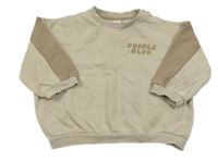 Béžovo-hnedá oversize mikina s nápisom H&M