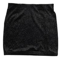 Čierno-strieborná sukňa