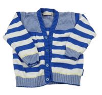 Modro-biely pruhovaný prepínaci sveter Chicco