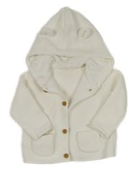 Biely prepínaci sveter s kapucňou Next