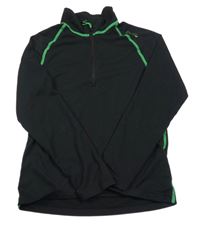 Čierno-zelená športová mikina s rolákom CMP