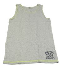 Šedé melírované tílko s nápisem Yigga vel. 188