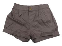 Hnedé plátenné kraťasy H&M