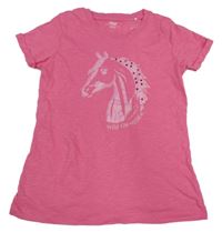 Ružové tričko s koníkem Yigga