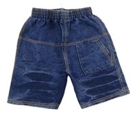 Modré rifľové kraťasy