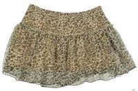 Béžovo-čierna vzorovaná tylová sukňa Zara