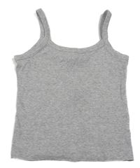 Sivý rebrovaný crop top H&M