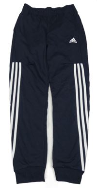 Tmavomodré tepláky s logem Adidas 