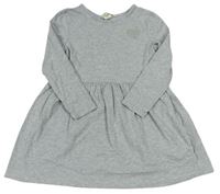 Sivé melírované šaty so srdiečkom H&M