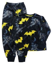 Čierne plyšové pyžama s Batmany Matalan