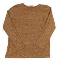 Hnedo-tmavohnedé vzorované tričko H&M