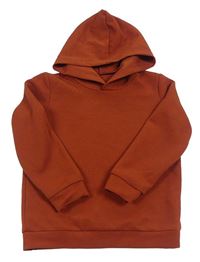 Medová rebrovaná mikina s kapucňou SHEIN