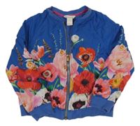 Modrý jarní crop bomber s vlčími máky Monsoon