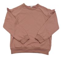 Staroružová mikina s volánikmi zn. SHEIN