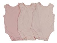 3x - Světlerůžové košilkové body George