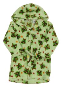 Světlezeleno-zelený plyšový župan s Tigrami a kapucňou Disney