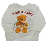 Biela mikina s medvedíkom