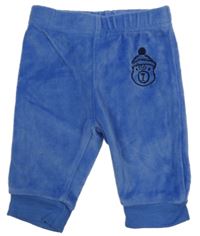 Modré zamatové tepláky s medvedíkom orsolino