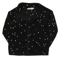 Čierna bodkovaná á fleecová prepínaci mikina H&M