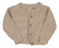 Pudrový rebrovaný prepínaci crop sveter Nutmeg