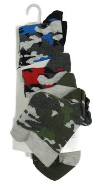 Nové - 4x - Ponožky - 3x - Army, 1x - šedo/khaki melírované St. Bernard vel. 27-30