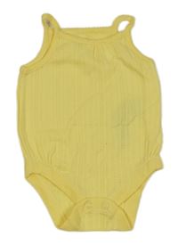 Žlté rebrované vzorované košilkové body PRIMARK