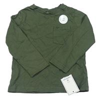 Zelené tričko s kapsičkou zn. Mothercare