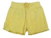 Žlté rebrované bavlnené kraťasy zn. Primark
