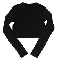 Čierne crop tričko H&M