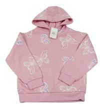 Ružová mikina s motýly a kapucňou Primark