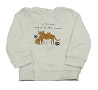 Biela mikina s levharty Kiabi