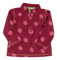 Vínová bodkovaná á fleecová mikina Liegelind
