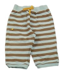 Světlezeleno-hnedé pruhované tepláky M&S