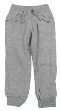 Sivé melírované tepláky s volánikmi Lily & Dan