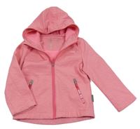 Růžová melírovaná softshellová bunda s kapucí C&A
