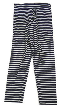 Tmavomodro-biele pruhované legíny Nutmeg