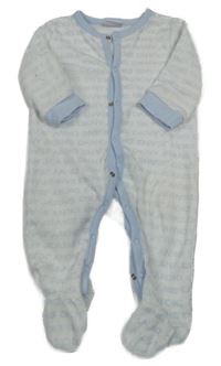 Biely zamatový overal s nápismi DKNY