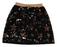 Čierna flitrová sukňa s hviezdami George