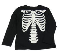 Černé triko s kostmi H&M