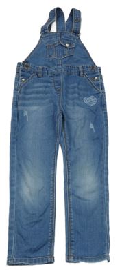 Modré laclové rifle se srdcem Vertbaudet