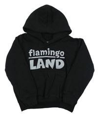 Čierna mikina s nápisom a kapucňou AWDis