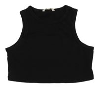 Čierny crop top Shein