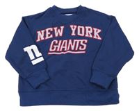 Tmavomodrá fotbalová mikina s nápisem - New York Giants Zara
