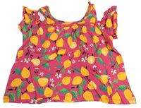 Ružový crop top s citrony C&A