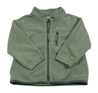 Khaki fleecová prepínaci mikina zn. H&M